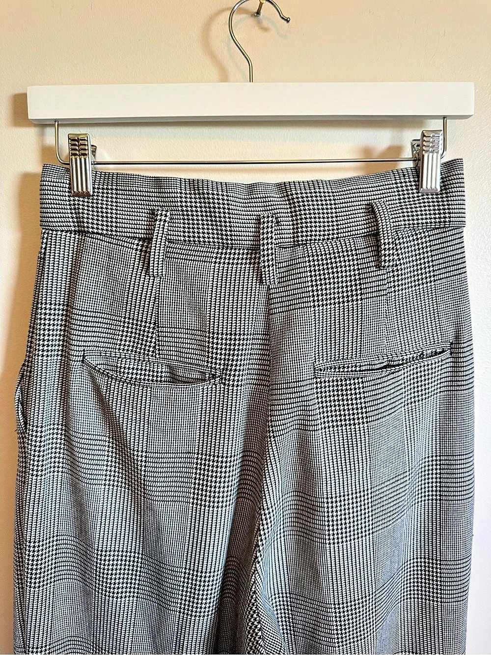 H&M Plaid Trousers in Black & White Like New 6 - Picture 2 of 15